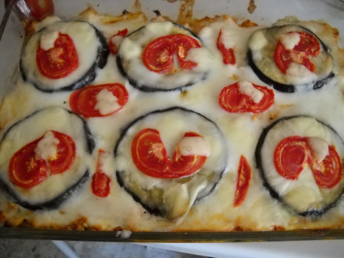 Musaca de vinete cu carne de pui