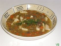 Supa de linte si pui