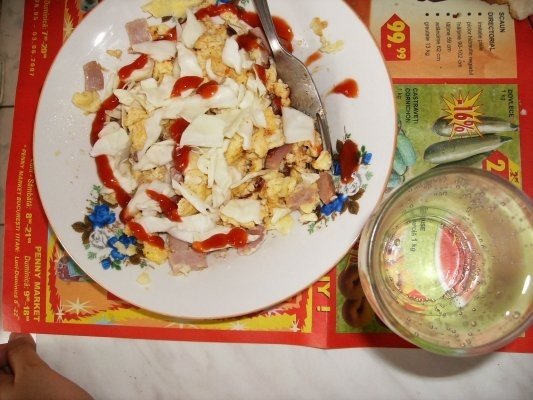 omleta cu carne si varza