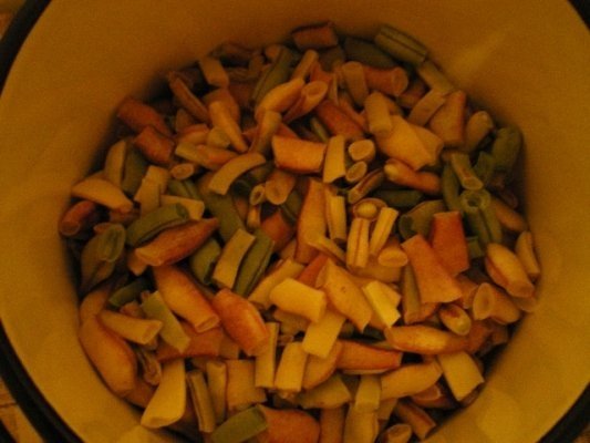 Fasole verde la congelator