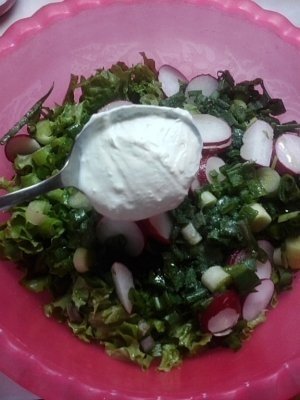Salata verde cu smantana