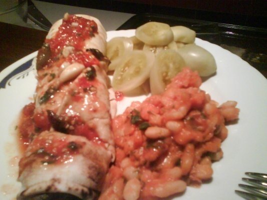 Fajitas cu garnitura de fasole rosie