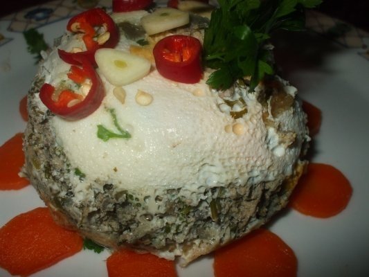 Aperitiv cu ficatei de pui si oua (mini drob)