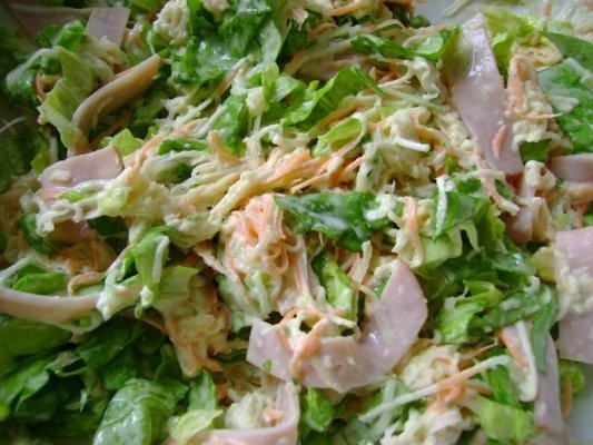 Salata cu sunca si cruditati