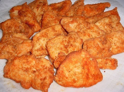 Degetele crocante din piept de pui