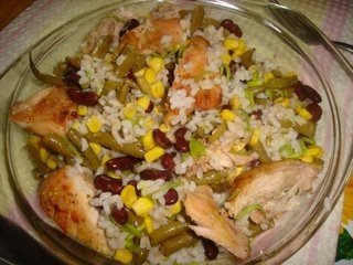 SALATA CU FASOLE VERDE SI PUI