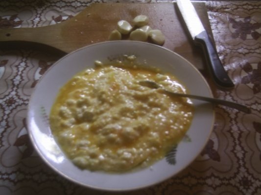 MANCARE DE ARDEI GRAS CU BRANZA SI OUA