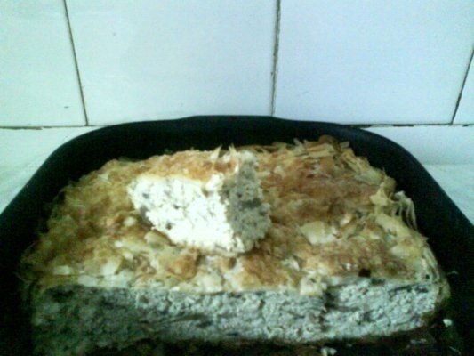 Placinta cu pui si ciuperci