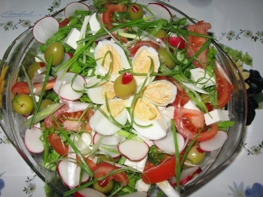 Salata cu sunca si ou