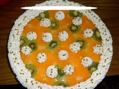 Tort de migdale cu crema de lamaie