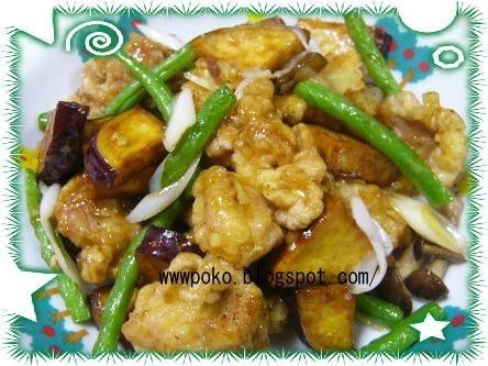 Pui cu pastai si cartof dulce