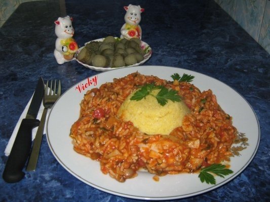 Pui picant cu ciuperci