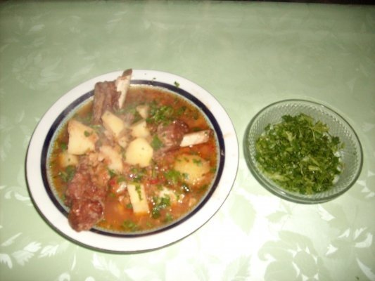 Tocanita de cartofi cu scarita afumata