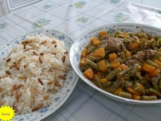 Mincare de fasole  cu carne de miel(specific arab)