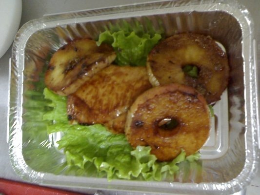 Pui cu mere si sos caramel