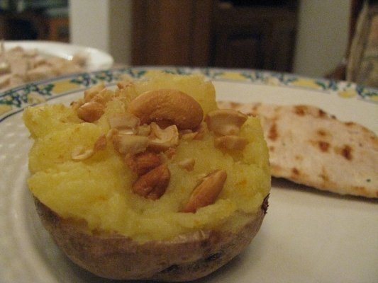 Cartofi dulci umpluti, copti de doua ori