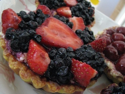 Tarta cu capsuni si branza Ricotta