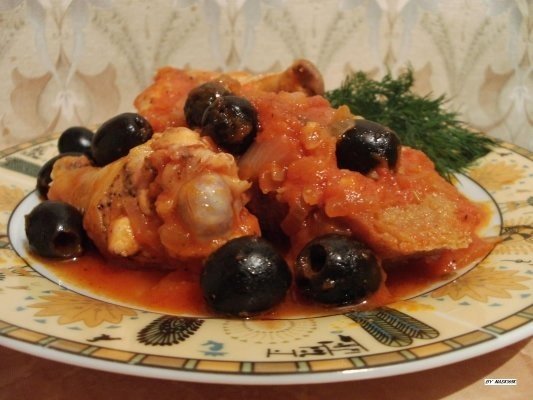 Pui cu rosii si masline