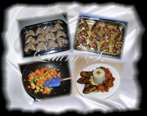 ARIPIOARE DE PUI MARINATE CU IAURT~LA CUPTOR