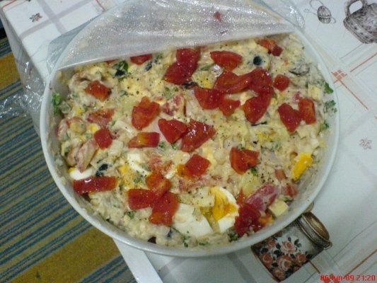 Salata de peste afumat cu maioneza