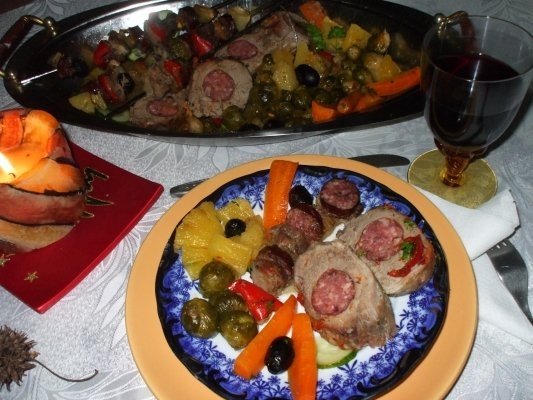 Medalion de muschiulet cu frigarui si garnitura Fantasy