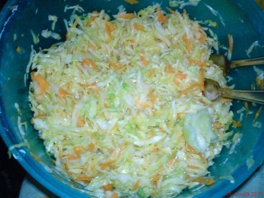 Salata de varza cu aredei gras,morcovi si mirodenii