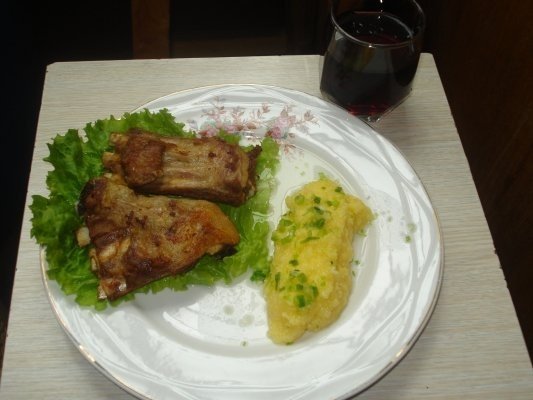 Coaste de miel cu mamaliguta