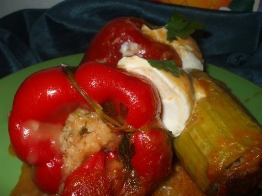 Ardei umpluti cu ciuperci