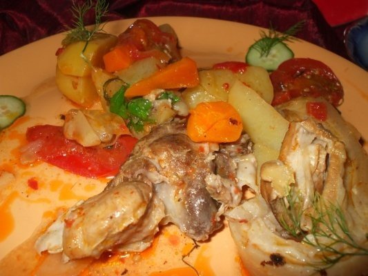 Jambon la tava cu cartofi