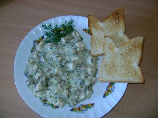 Ciulama de pui cu  ciuperci