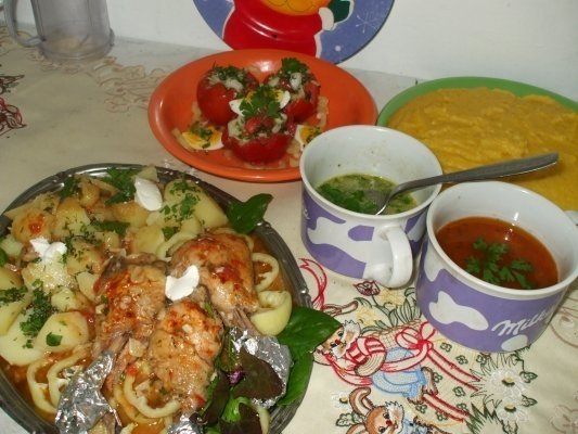 Ostropel de pui cu cartofi noi