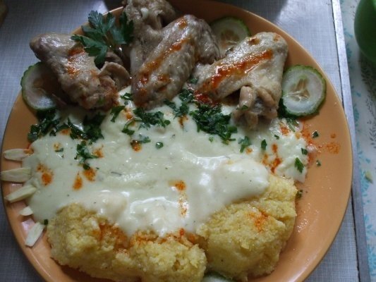 Ostropel de aripioare cu ciulama