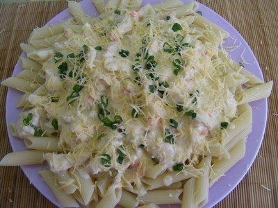 Paste cu piept de pui si praz