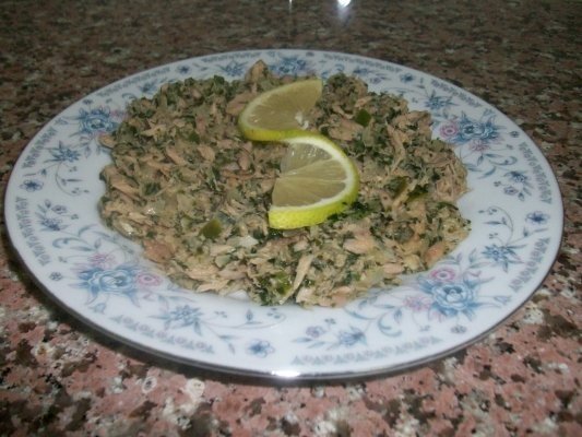 SALATA DE TUNA(CONSERVA) CU CORIANDRU VERDE