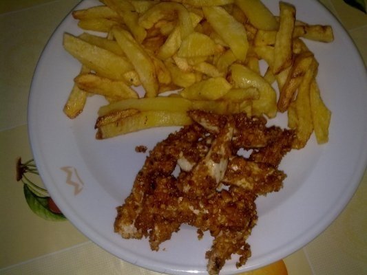 Piept de pui impanat