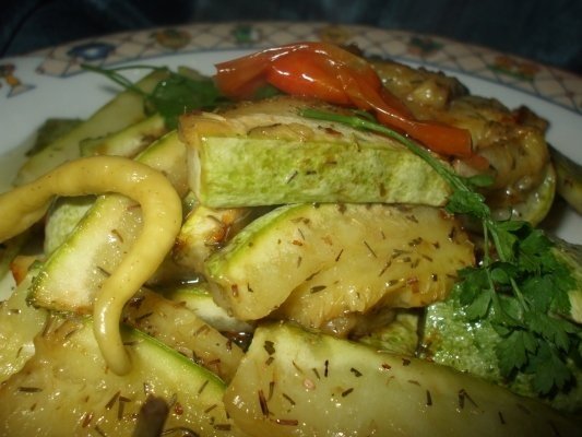 Dovlecel gratinat cu usturoi