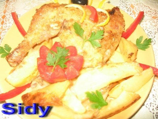 Pulpe pane cu cartofi la cuptor