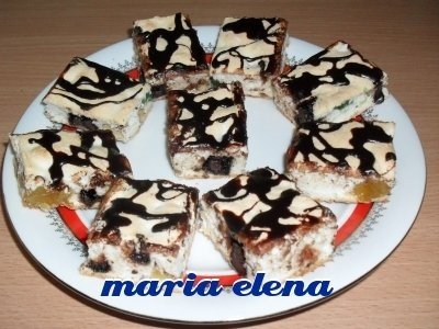 Prajitura cu nuca, rahat, ciocolata