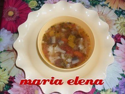 Supa cu ,,amestec de vara,, si ciuperci