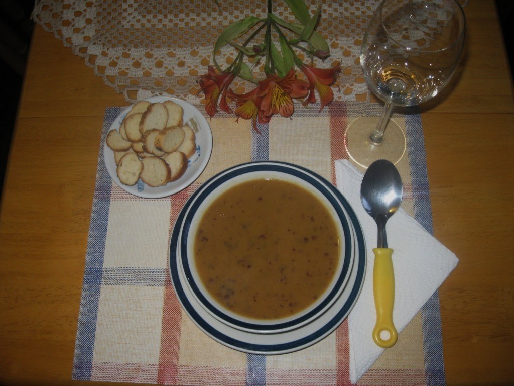 Supa crema de fasole (Sopa creme de feijao)