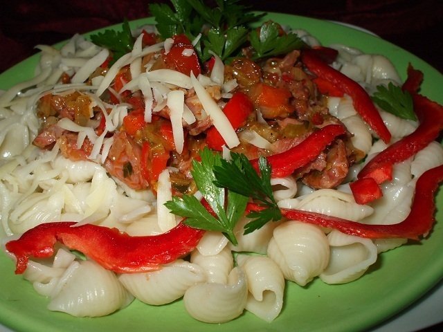 Paste cu praz si afumatura