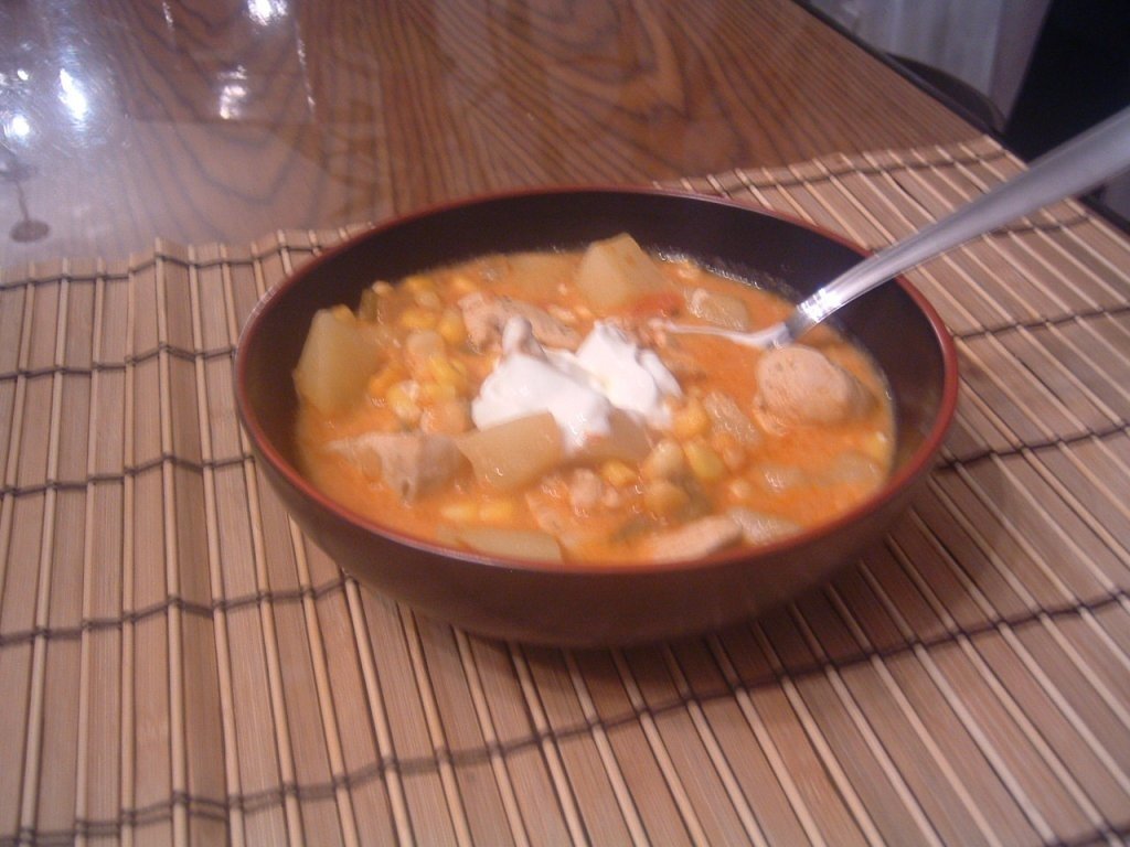 Supa Tex- Mex cu pui si porumb(reteta mexicana)