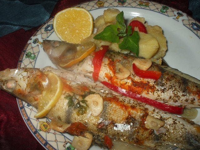 Salau cu fructe la cuptor