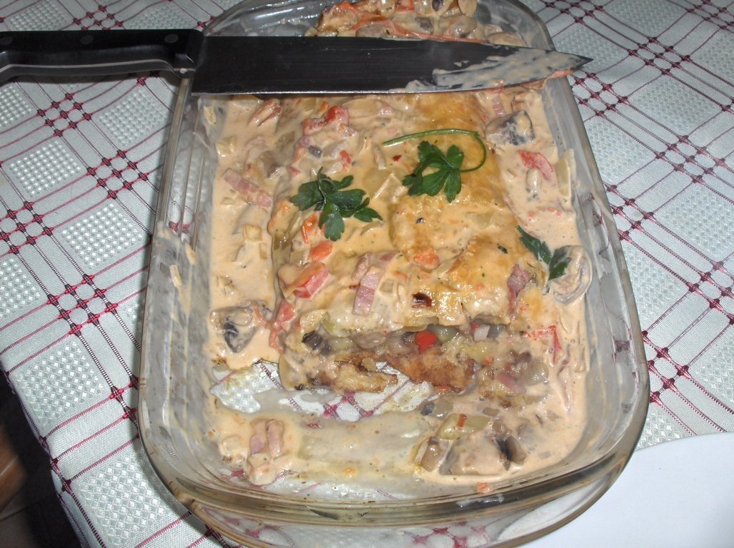 Quiche umplut cu legume si bacon a la Leon