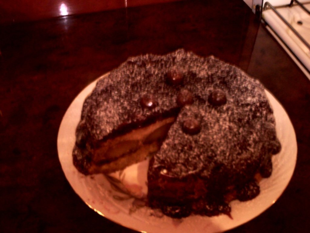 Tort de mere  cu visine si jeleu