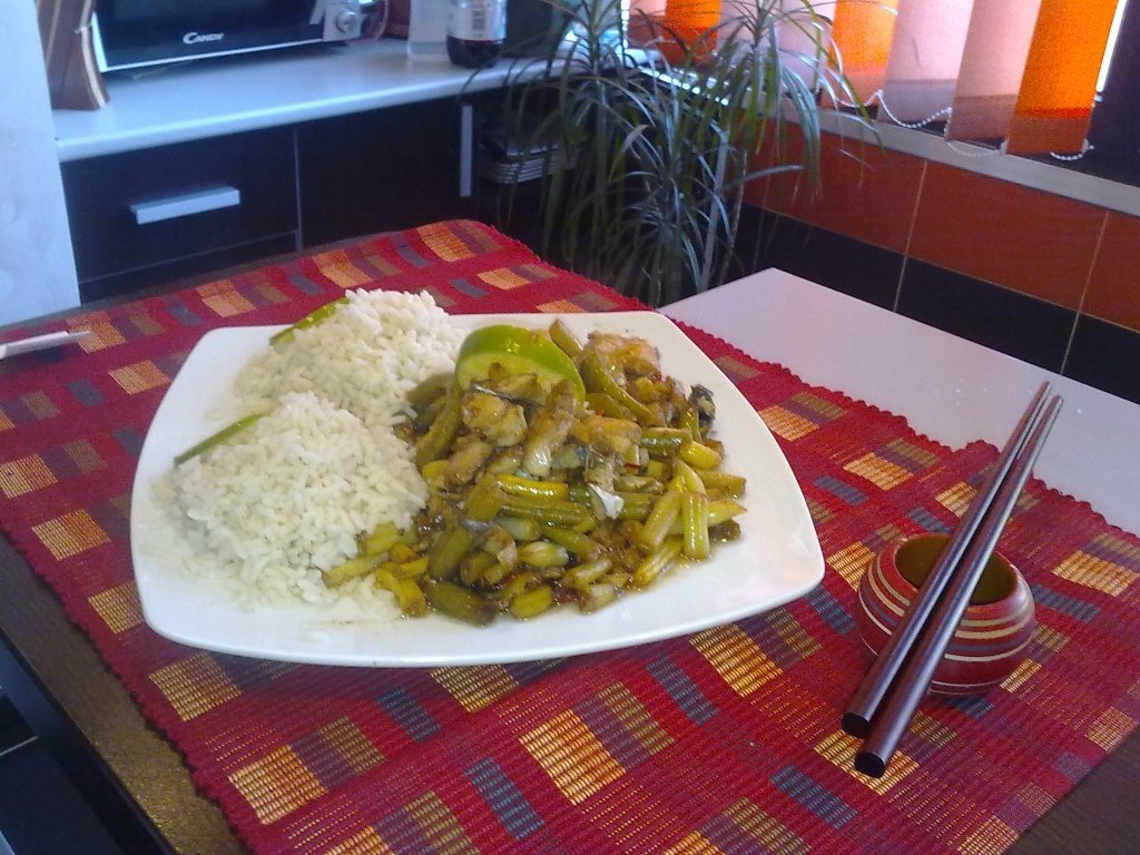 pastrav cu pastai si sos de soia