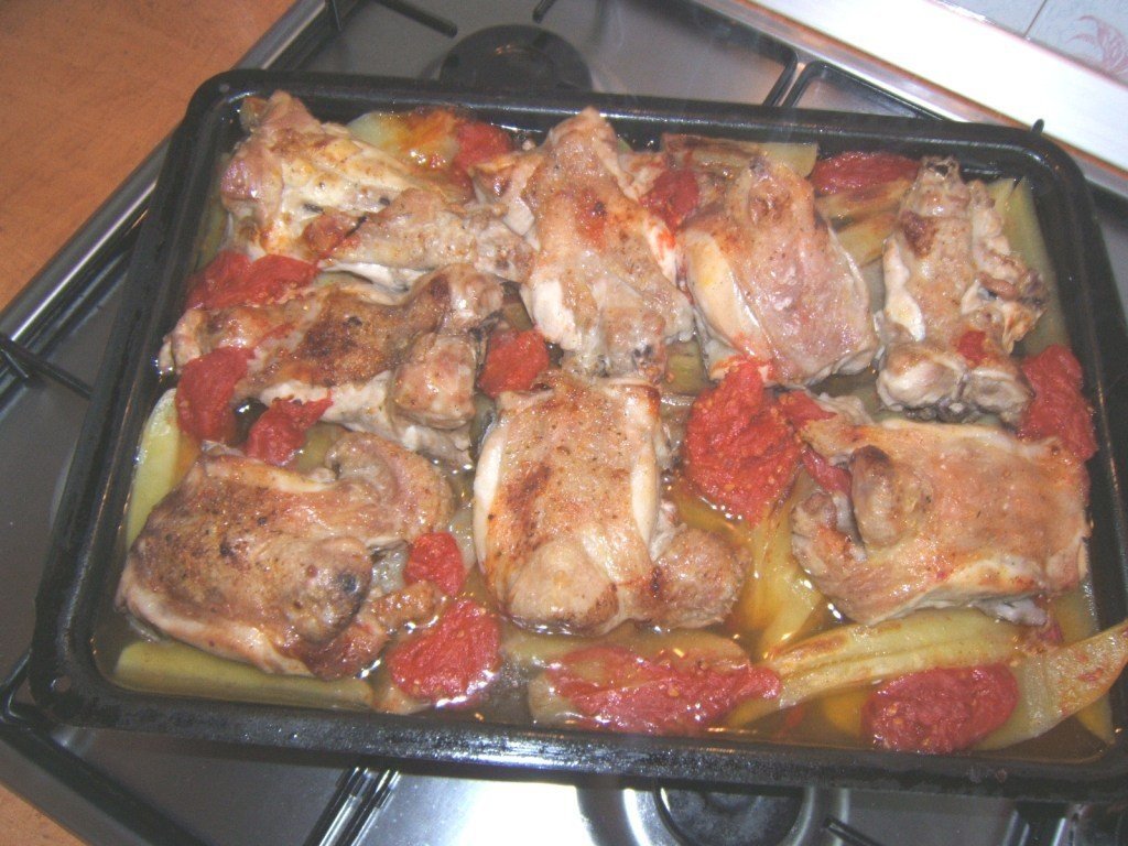 Cartofi cu spinari de pui