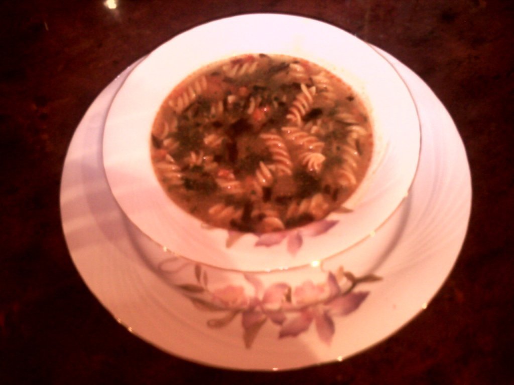 Ciorba de paste cu zeama de varza si tarhon(de post)