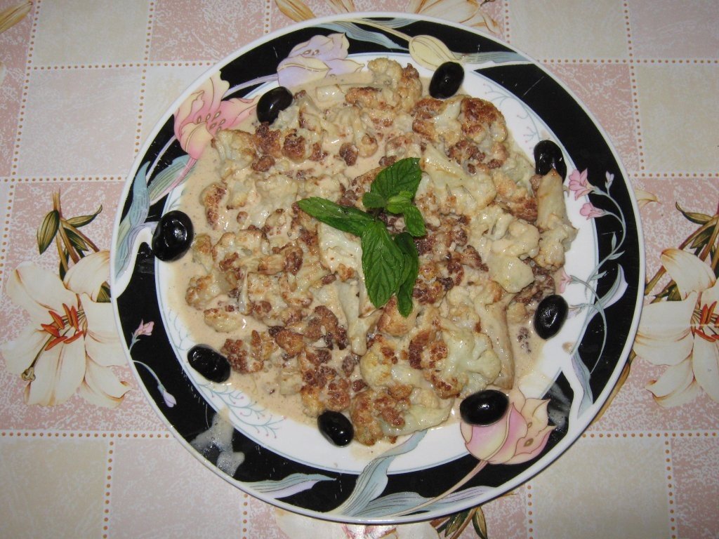 Salata de conopida cu pasta de susan – Maqdous zahra