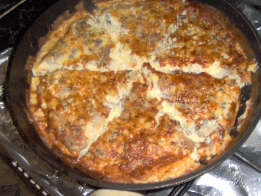 Omleta coapta cu ciuperci